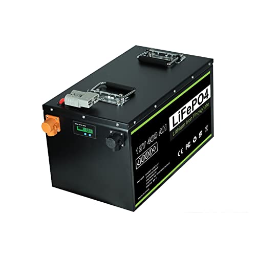 GAzOOaRt Batería de Litio 12V 24V 48V 100Ah 200Ah 280Ah 400Ah LiFePo4 Baterías Bawaan BMS Baterías de Litio Besi Fosfat untuk Perahu Surya (Dikirim Dari : CN, Warna : 12v 400Ah)