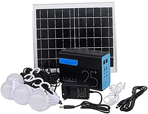 Generador solar portátil Estación de energía portátil Generador solar doméstico de respaldo de batería multipropósito con sistema de iluminación de panel solar para acampar