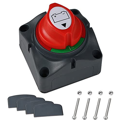 Interruptor de batería 12 - 48 V, impermeable, de alto rendimiento, interruptor principal para coche, RV, ATV, UTV, vehículo 300/10000 amperios y marino (encendido/apagado)