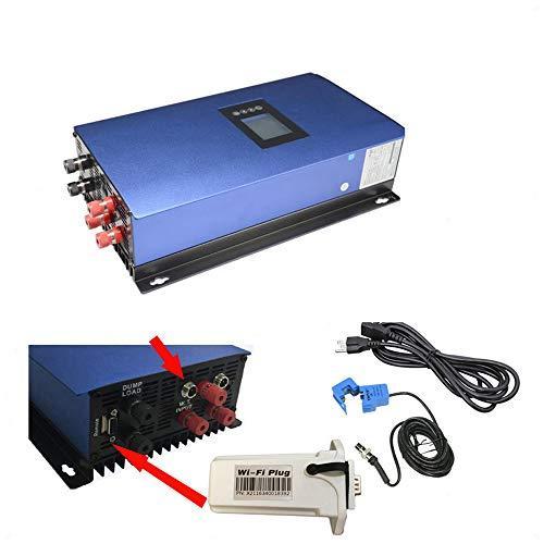 Inversor de 2000 W Grid Tie con limitador y WiFi 220 V Hybrid On Grid Inverter Wind Powerker para aire acondicionado, cine en casa (con limitador Inter, 2000 W / 45-90 V DC)