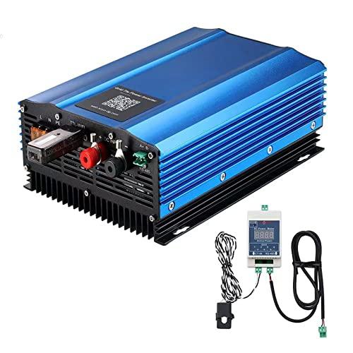 Inversor de corriente solar de 1200 W Grid Tie Inverter, control de aplicación WiFi, MPPT Micro Inversor, entrada solar DC 55 V-90 V, salida pura de salida AC230 V, compatible con baterías de 48 V