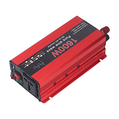 Inversor de Onda Sinusoidal Pura, Ventilador de Refrigeración Inversor de Coche Solar DC12V a AC220V Ahorro de Espacio de bajo Ruido para Emergencias