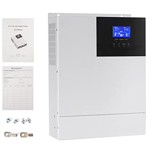 Inversor solar híbrido de 3000 W de 24 V CC a 220 V/230 V CA, inversor sinusoidal puro con regulador de carga MPPT de 60 A, funciona con batería de plomo y litio de 24 V