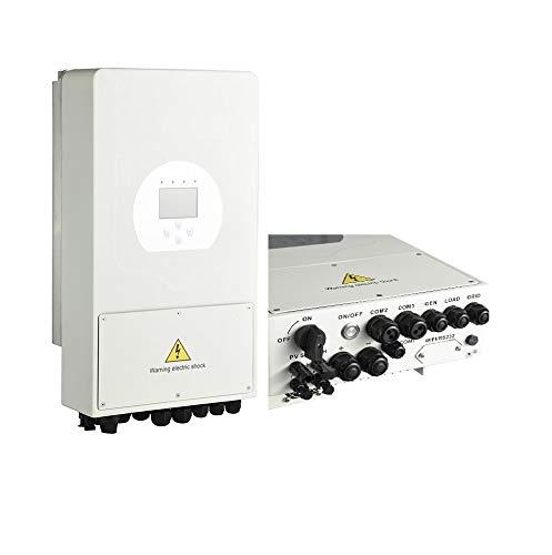 Inverter hybrid 5000w Plus Funciona Con baterias o Sin baterias Inyeccion a Red con Vertido Cero 500Vdc/48Vdc to 220Vac OnGrid and OffGrid