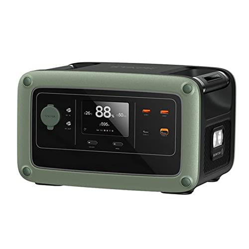 JMOMC Estación de energía portátil de 600 W, generador Solar para Exteriores de 576 WH con tomacorrientes de CA/Puertos USB/CC Paquete de batería de Respaldo para Acampar energía de Respaldo en el