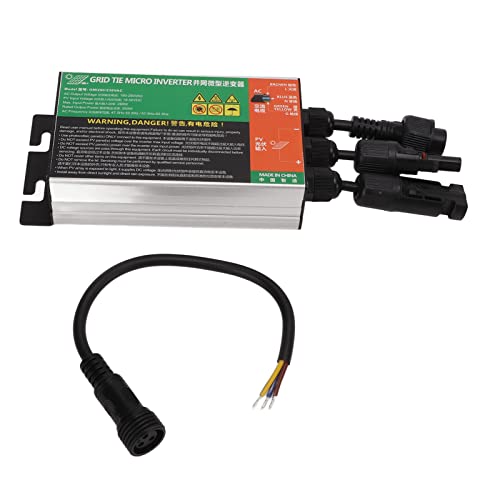 Luqeeg Micro Inversor Solar de 600 W, 230 V, Resistente Al Agua, Micro Inversor de Conexión a Red Solar, MPPT, Onda Sinusoidal Pura, CC de 18 a 50 V, Entrada Solar, Salida de Ca de 180 V a 280 V