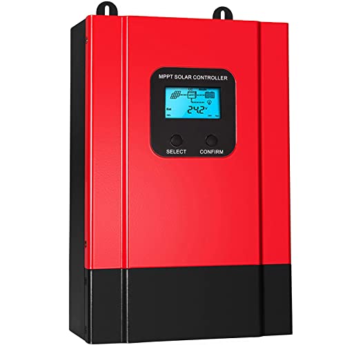 Mophorn Regulador de Carga Solar 60A MPPT, Controlador Carga Solar12 V/24 V/36 V/48 V Regulador Solar MPPT, Pantalla LCD Sistema con WIFI, Controlador de Carga de Inteligente, Voltaje de Entrada 150V