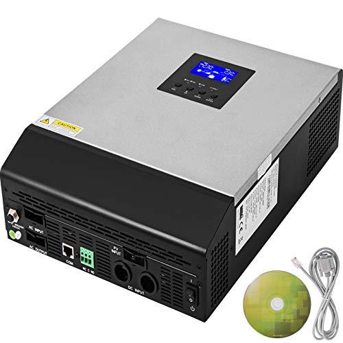 Mophorn Solar Inversor de Corriente 230V Convertidor de Corriente 50A Cargador Sola DC 24V Inversor Onda Pura Inversor Inteligente con Cargador de Utilidad 50HZ
