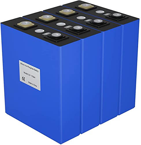 ninthcit Lifepo4 - Grade A 4 piezas 2022- Batería de 3,2 V 176 Ah Lifepo4 con QR Código LFP Solar Litio 12 V 24 V 180 Ah celdas paso a 200 Ah EV Marina RV Golf