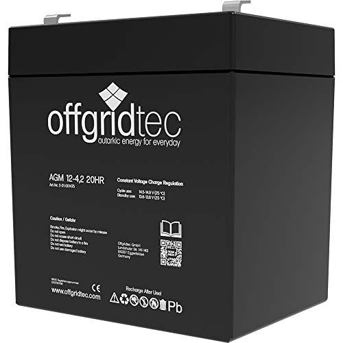 Offgridtec® 4,2Ah 12V Batería de Plomo AGM Resistente al Ciclo UPS Batería VRLA de Repuesto