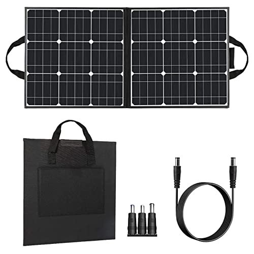 Panel solar de 50 W, 18 V, plegable, mono, cristalino, con inversor solar