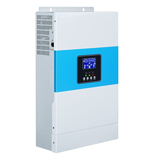 PMSUN Inversor solar híbrido de 5,5 kW, 48 VDC, MPPT, 100 A, cargador máx. 500 VDC, entrada PV, 220 V, apagado de rejilla, puro inversor de onda con comunicación WiFi