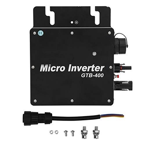 PUSOKEI Inversor de conexión a Red de energía Solar de 400 W, microinversor de Onda sinusoidal Pura GTB-400, para Mejorar la eficiencia del Trabajo del Panel Solar(AV210-230V)