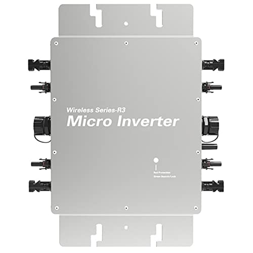 RCBDBSM Micro Inversor Solar WVC-1200/1400/1600/2000/2400/2800W, Micro Inversor de Conexión a Red Solar con Tecnología MPPT, Control WiFi Microinversor IP65,1600W