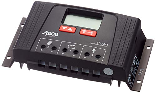 Regulador de Carga Solar Steca Solarix 12/24 V DC 40 A Pantalla LCD, ip32 5 V USB 1,5 a, 1 pieza, 4040
