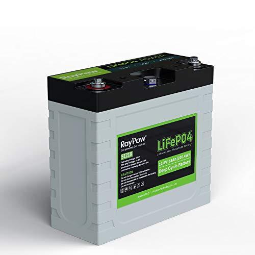 RoyPow 12V 18Ah Ciclo Profundo LiFePO4 batería, 3500~8000 ciclos Recargable de Litio batería de fosfato de Hierro para scoo, Fios, Ruedas de energía, Sistema Solar, UPS RV/Camper, Fish Finder