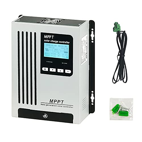 SOLAFANS Regulador de carga solar MPPT de 96 V, 45 A, 48 V, 60 V, regulador de energía solar DC180 V, entrada de PV 4500 W para sistema solar de apagado de Gird Sealed Gel AGM Flooded Litio Batería