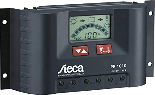 Steca - Regulador de carga solar con pantalla LCD para 12 V cargas de hasta 10 A, 1 pieza, PR1010
