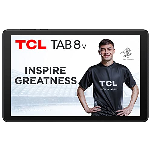 TCL Tab 8V Wi-Fi Tablet Android 11, Pantalla HD de 8 Pulgadas, 4GB RAM + 64GB (hasta 512GB), Batería de 5500mAh, 5MP+5MP Tableta, Prime Black