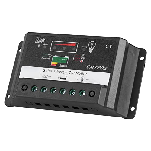 Uadme Controlador de Carga Solar - Seguridad portátil 30A 12/24V Panel Solar Regulador de batería Controlador de Carga de Carga