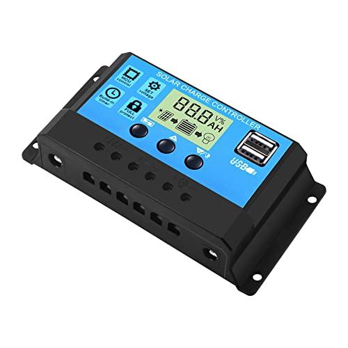 VAYALT PWM 100A Regulador carga solar 12V 24V 5V USB controlador de carga solar, panel solar, regulador de batería con pantalla LCD PWM regulador solar 100A