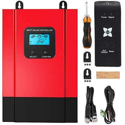 VEVOR Controlador Carga Solar 40A MPPT, Regulador de Carga Solar, 12 V/24 V/36 V/48 V, Regulador Solar MPPT, Pantalla LCD Sistema con WIFI, Controlador de Carga de Inteligente