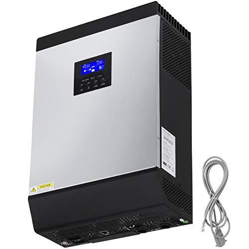 VEVOR Inversor Solar 5000W Inversor de Corriente 5000W Inversor de Corriente para Coche Inversor de Corriente DC 48V a 230V AC Inversor para Automóvil con Cargador de CA y Controlador Solar MPPT