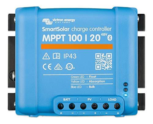Victron Energy SmartSolar MPPT Charge Controller 100/20-48 12 V 24 V 48 V 20 A Solar Charge Controller Bluetooth integrado SCC110020160R