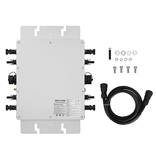 WVC-2400 Microinversor De Conexión A Red 22-60V Entrada 85V-263V Salida Microinversor Solar De Onda Sinusoidal Pura Inversor Solar De Aleación De Aluminio