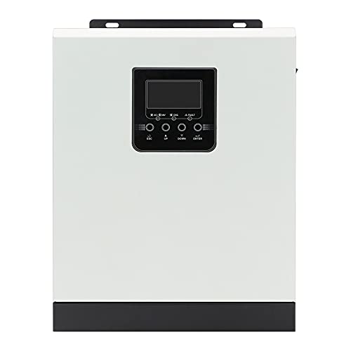 Y&H Inversor solar híbrido 3KVA 24VDC Pure Sine Wave Off Grid Input Input 220VAC Output Build in 50A PWM Solar Charger Controller & Charger AC Charger