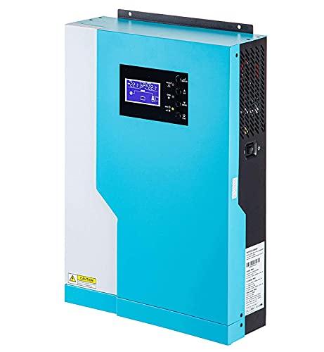 Y&H Inversor solar híbrido 5.5KVA DC48V 220V, de onda sinusoidal pura de, 100A MPPT WIFI controlador de carga solar, con cargador de batería
