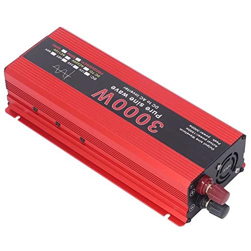 Convertidor de Energía, Inversor de Energía Solar Silencioso de Onda Sinusoidal Pura Compacta de 3000 W de Enfriamiento Eficiente DC12V a AC220V para Viaje