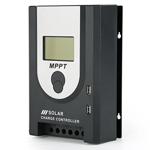 MPPT Regulador de Carga Solar 12V 24V Panel Solar Regulador de Batería Pantalla LCD 20A 40A 60A Controlador de Batería Fotovoltaica (20A)