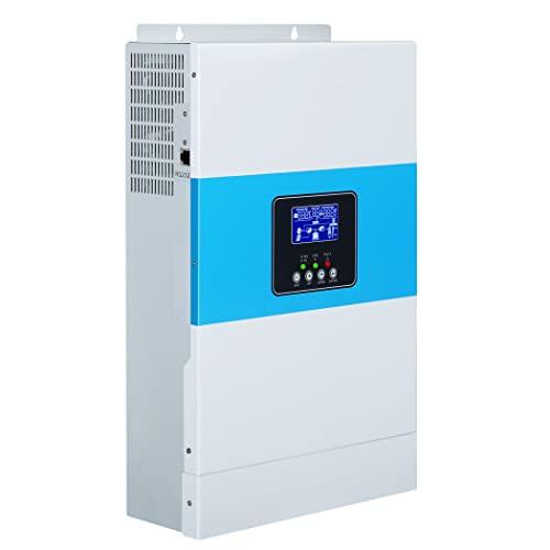 PMSUN Inversor solar híbrido de 5,5 kW, 48 VDC, MPPT, 100 A, cargador máx. 500 VDC, entrada PV, 220 V, apagado de rejilla, puro inversor de onda con comunicación WiFi