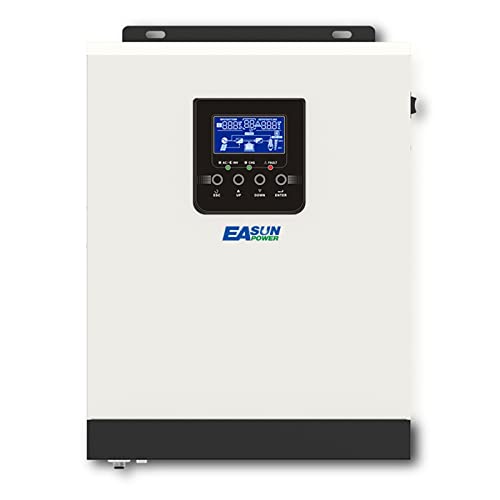 POWLAND 3KVA 2400W Inversor solar híbrido Inversor de onda sinusoidal pura 24V DC a 220V 230V AC 50A PWM Controlador de carga solar